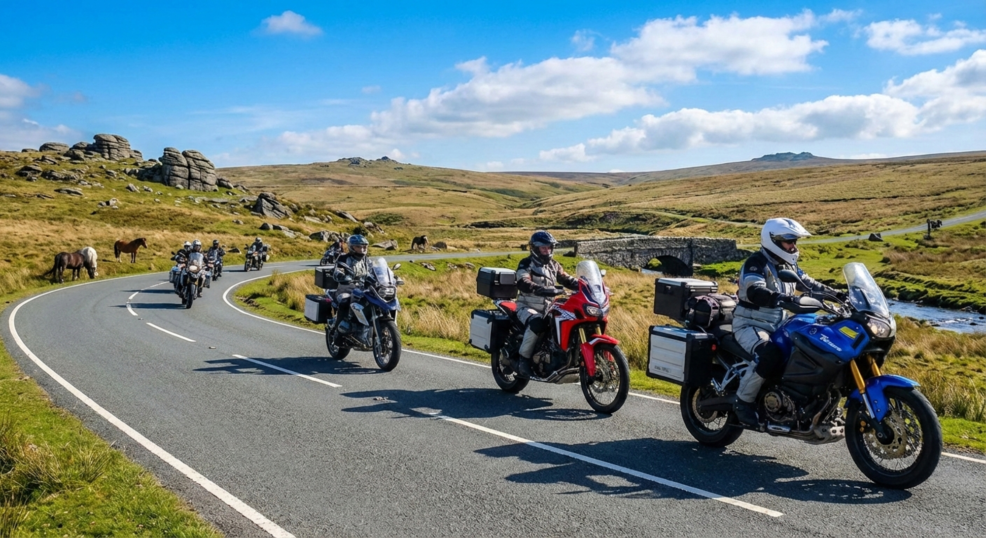 Group ride on Dartmoor